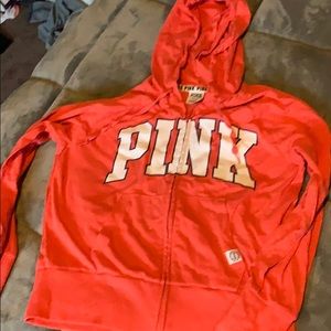 Pink VS hoodie size large